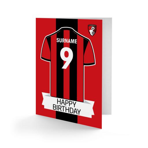 AFC Bournemouth Shirt Birthday Card